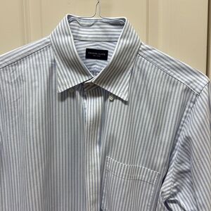 Proper Cloth Blue Striped Men's Dress Shirt
